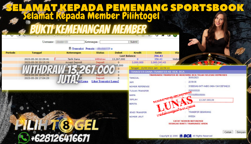 Bukti JP Sportbook Pilihtogel - Judi Bola Online