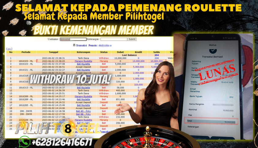 Bukti JP Casino Pilihtogel - Judi Roulette Online