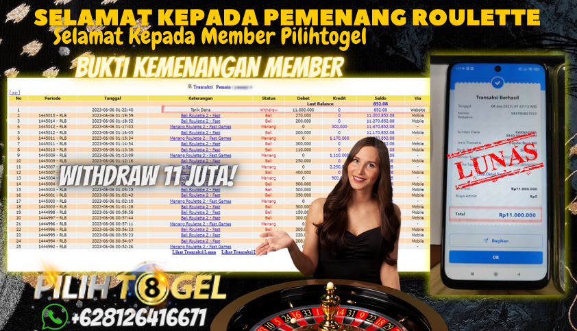 Bukti JP Casino Pilihtogel - Judi Roulette Online