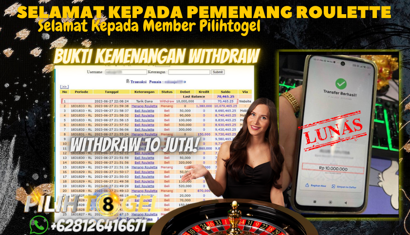 Bukti JP Casino Pilihtogel - Judi Roulette Online