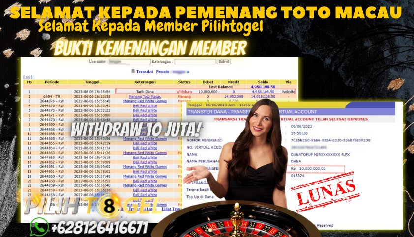 Bukti JP Togel Online Pilihtogel - Toto Macau