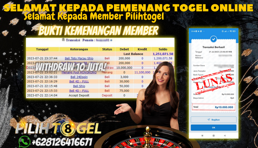 Bukti JP Togel Online Pilihtogel - Togel Hongkong