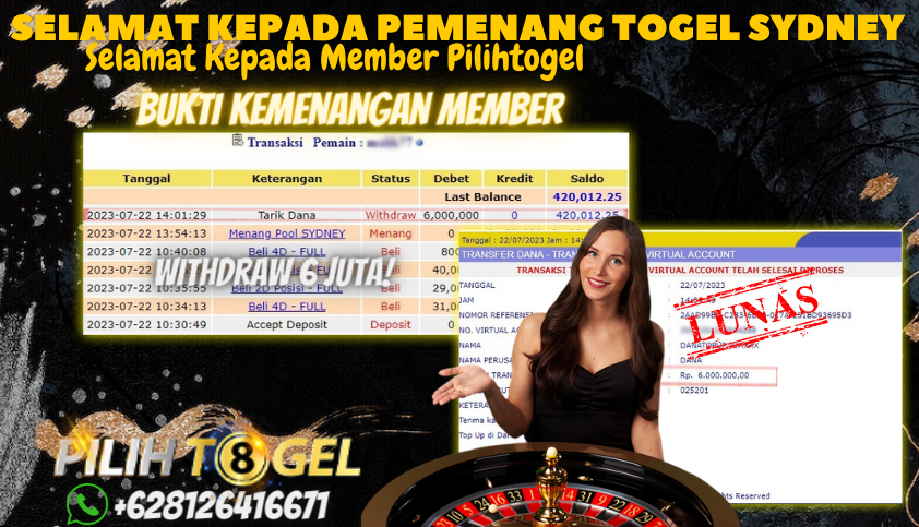 Bukti JP Togel Online Pilihtogel - Togel Sydney