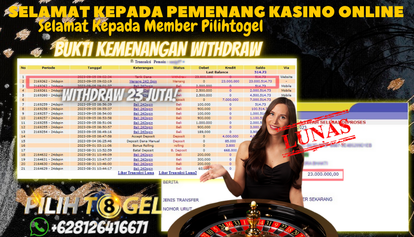 Bukti JP Live Casino - 24D Spin