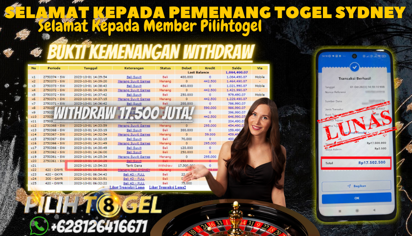 Bukti JP Togel Online - Togel Sydney